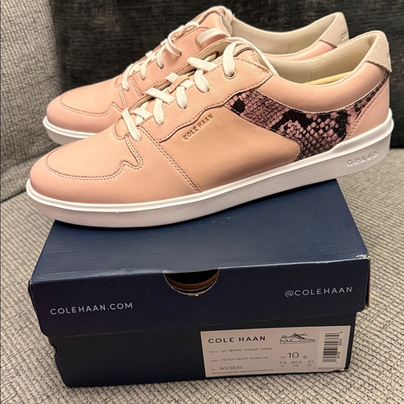 Cole Haan Pink Sneakers with Snake Print Detail - Picture 2 of 7